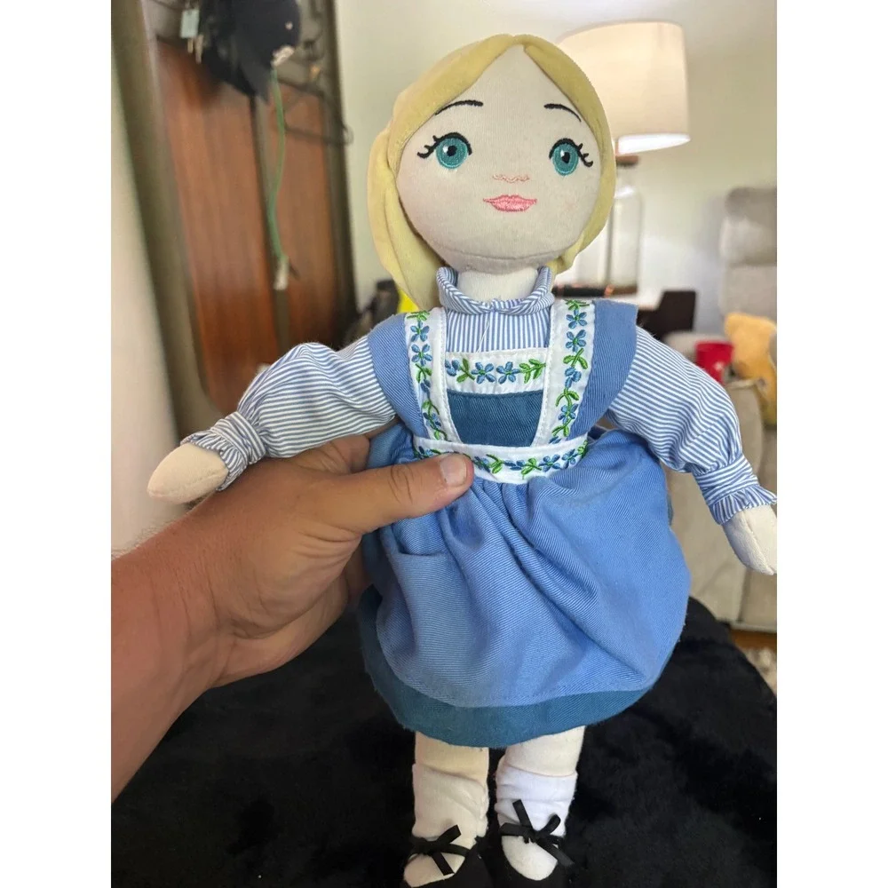 Disney Theatrical Group Frozen Elsa Village Dress Rag Doll Plush Embroidered